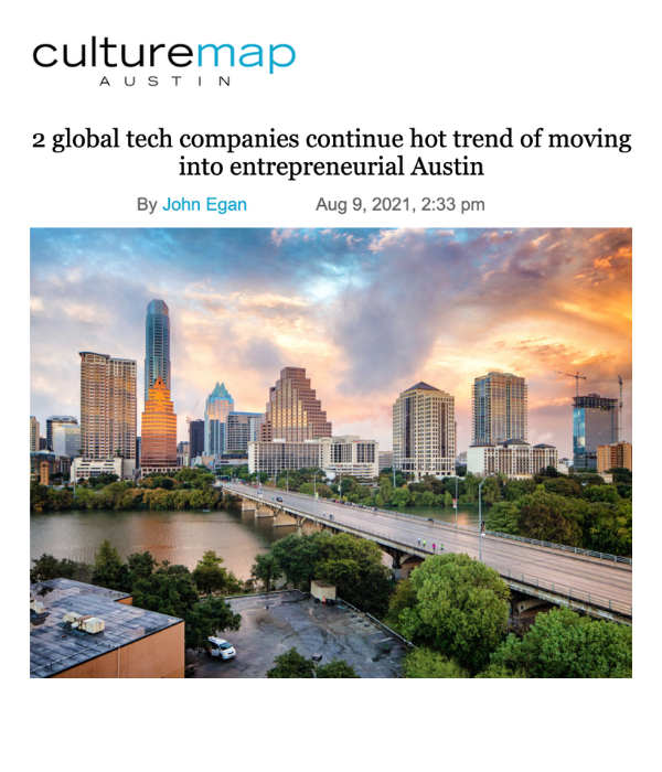 CultureMap Austin - 2 global tech companies continue hot trend of moving to Austin