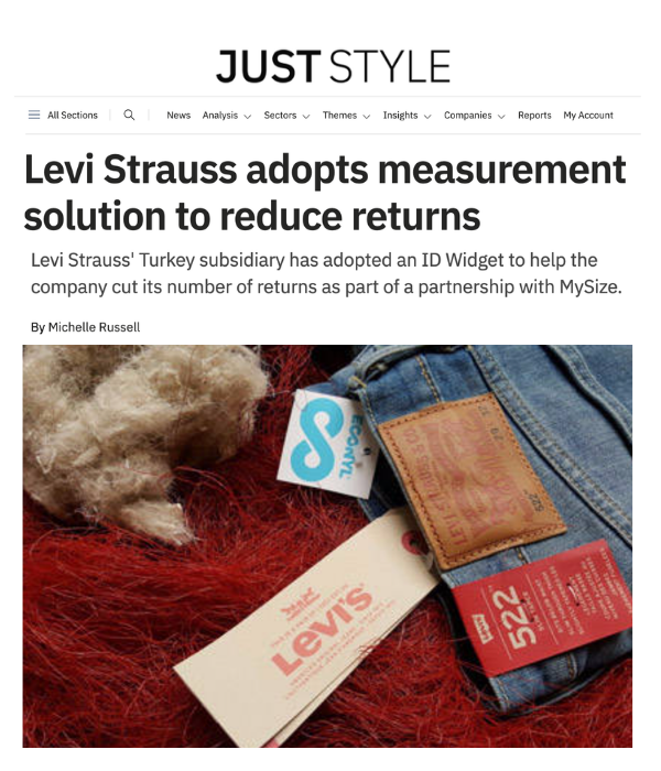 Just Style - Levi Strauss adopts measurement solution to reduce returns