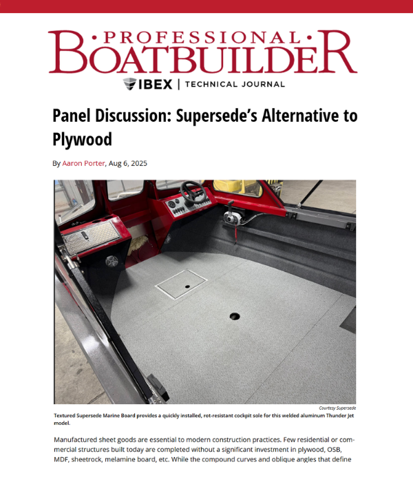 Professional BoatBuilder - Panel Discussion: Supersede's Alternative to Plywood