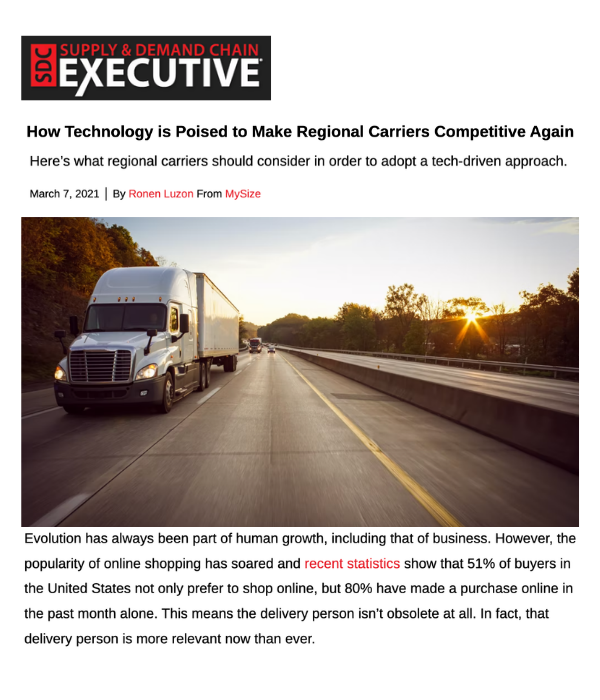 Supply & Demand Chain Executive - How Tech Makes Regional Carriers Competitive