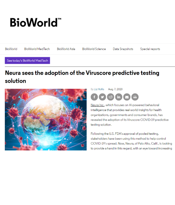 BioWorld - Neura sees adoption of the Viruscore predictive testing solution