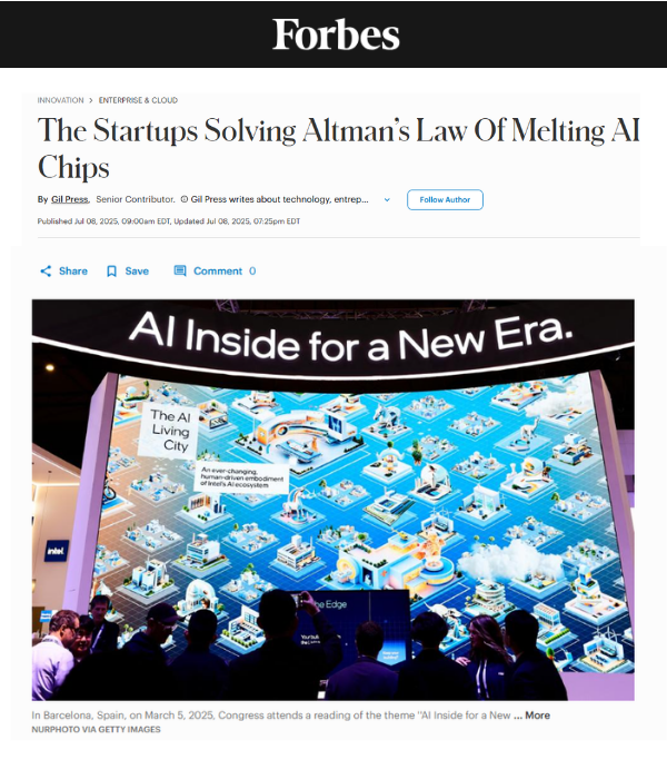 Forbes - The Startups Solving Altman's Law Of Melting AI Chips