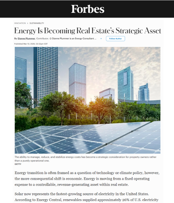 Forbes - Energy Is Becoming Real Estate's Strategic Asset - Fram Energy