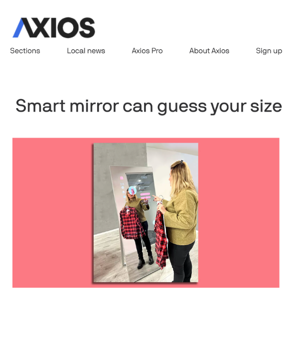 Axios - Smart mirror can guess your size