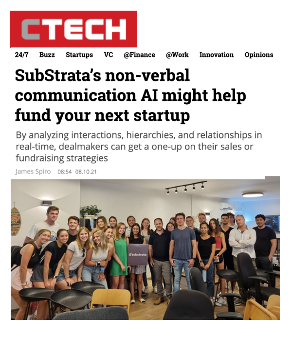 CTech - SubStrata's non-verbal communication AI might help fund your next startup