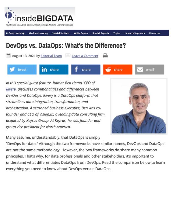 insideBIGDATA - DevOps vs DataOps: What's the Difference?
